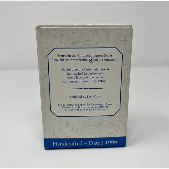 Vtg Hallmark Keepsake Ornament 1999 Flatbed Car Cottontail Express Series #4 - Picture 3 of 8